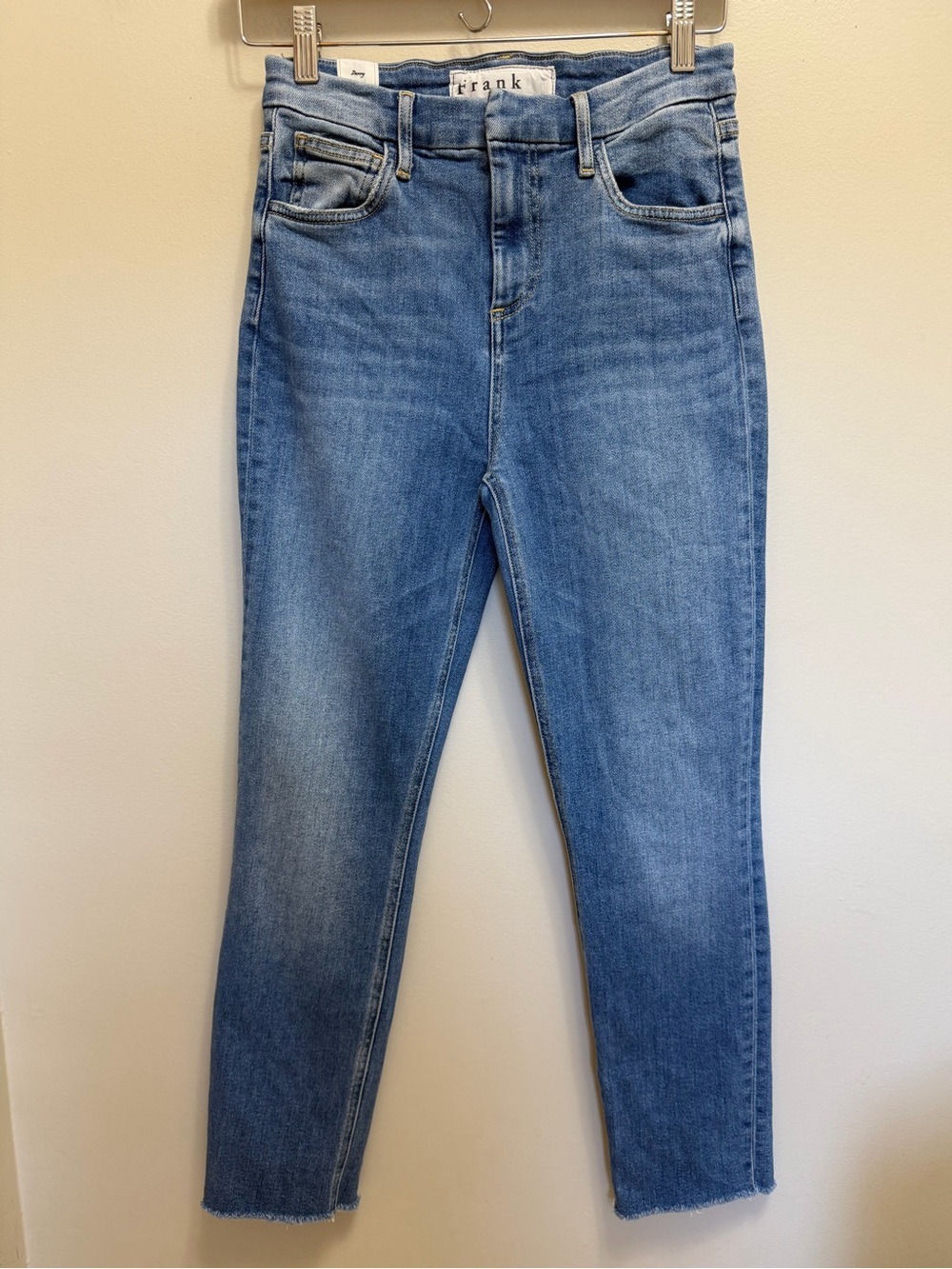 Frank & Eileen Derry Signature Jean Straight Frayed Hem Denim Jean Size 25 - Picture 3 of 13